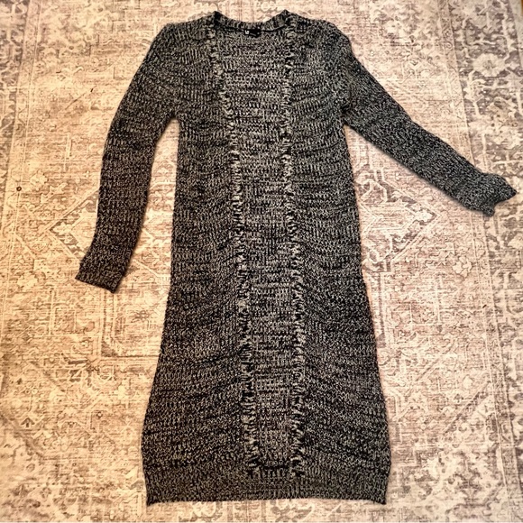 LOVE By Chesley  Long Grey Knitted Duster Sweater size: SMALL - Picture 1 of 9